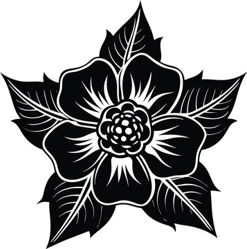 Cherokee rose black and white vetor