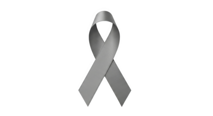 Silver Awareness Ribbon Support Symbol
