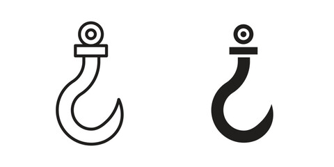 Winch hook icon vector design element logo template