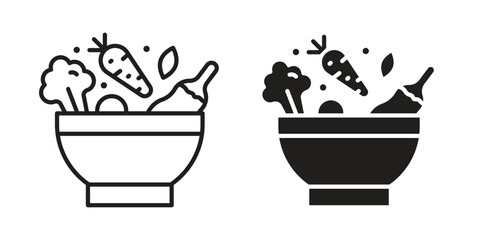 Vegetarian food icon vector design element logo template