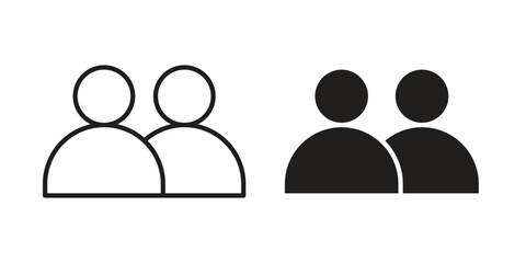 Users icon vector design element logo template