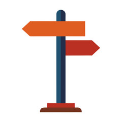 Signpost Road Sign Icon Vector Design for Navigation and Direction Graphics