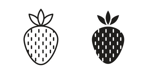 Strawberry icon vector design element logo template