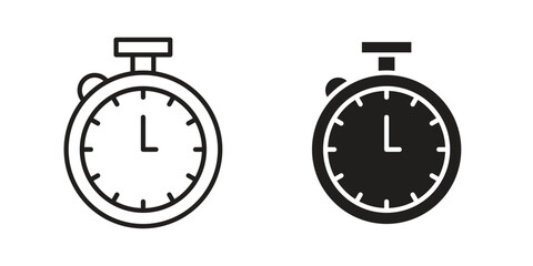 Stopwatch icon vector design element logo template