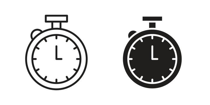 Stopwatch icon vector design element logo template