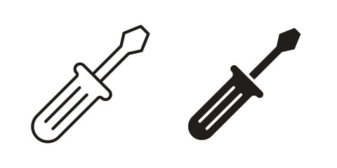 Screwdriver icon vector design element logo template