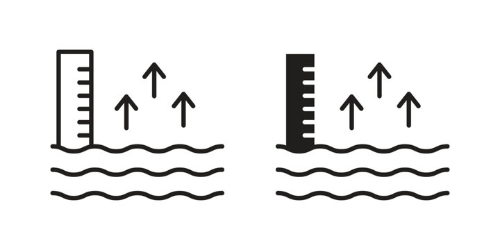 sea level icon vector design element logo template