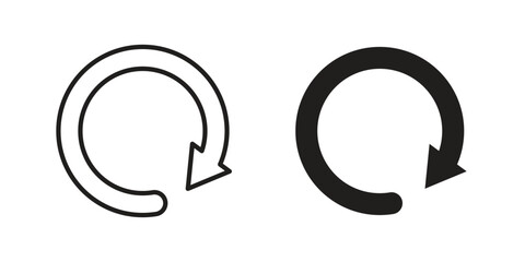 Refresh icon vector design element logo template