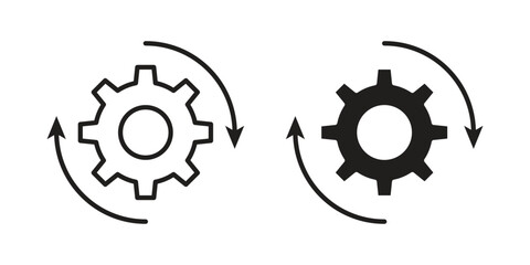Recovery gear icon vector design element logo template