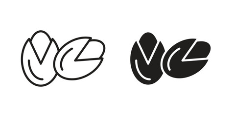 Pistachio icon vector design element logo template