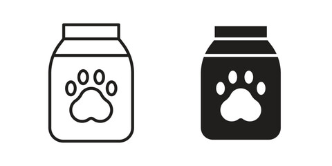 Pet food bag icon vector design element logo template