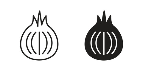Onion icon vector design element logo template