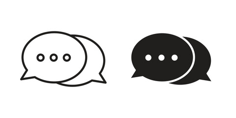 Message icon vector design element logo template