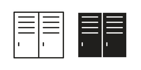 Locker icon vector design element logo template