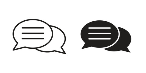 Live chat icon vector design element logo template