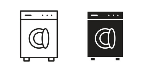 Laundry icon vector design element logo template