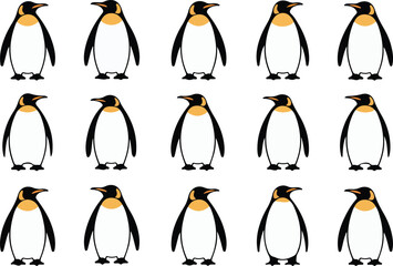 Simple penguin vector illustration on white background