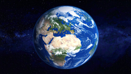 Obraz premium Planet Earth close-up against the backdrop of endless space