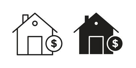 House for sale icon vector design element logo template