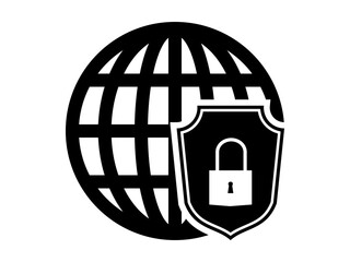 Cyber Security Icon with Network Protection Symbol and Data Safety in Technology Vector Illustration