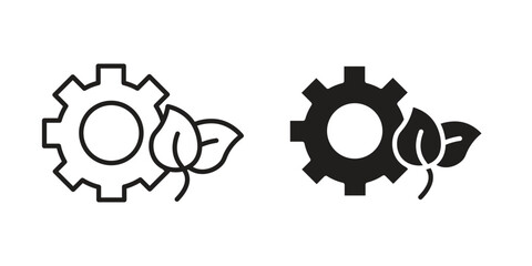 Obraz premium Green technology icon vector design element logo template