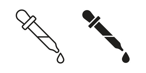 Dropper pipette icon vector design element logo template