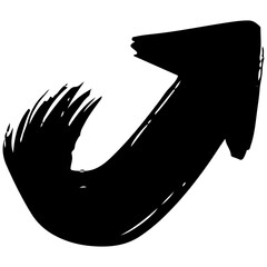 Artistic Brush Stroke Arrow PNG. Colorful Brushstroke Arrow PNG Icons. Up, Down, Left, Right, and Curved. Brush Style Arrow PNG Icons. Abstract Painted Arrows for Graphic Design