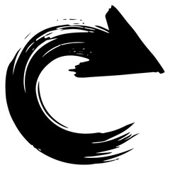 Brush Stroke Arrow Icons PNG. Hand Painted Arrows in Red, Blue and Black