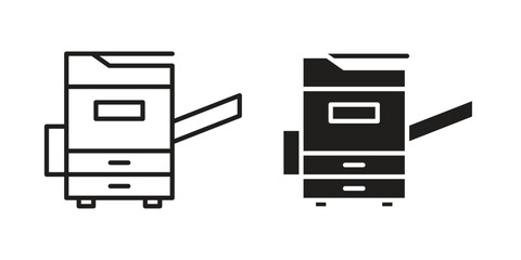 Copy Machine icon vector design element logo template