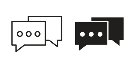 Conversation icon vector design element logo template