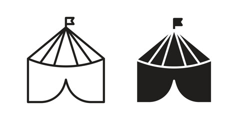 Circus tent icon © Pop