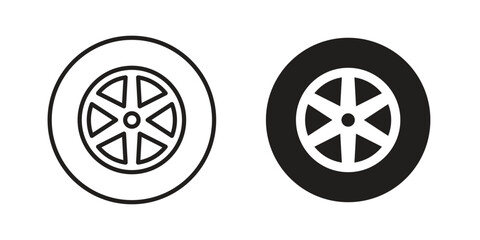Obraz premium Car wheel icon
