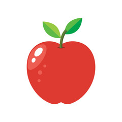 Juicy Apple With Water Droplet Vector