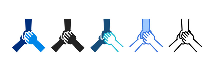 Unity Icon Set Multiple Style Vector Illustration