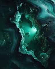 Abstract Teal Green Cityscape Design