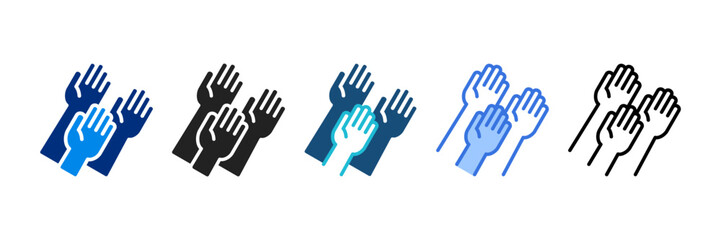 Fototapeta premium Outreach Icon Set Multiple Style Vector Illustration