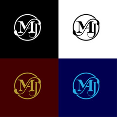 MAJ round logo design