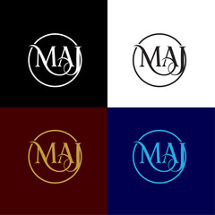 MAJ round logo design
