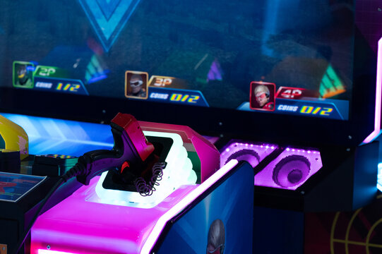 Arcade game closeup