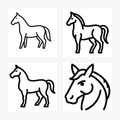 Horse silhouette vector art design