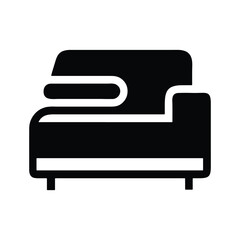 Modern armchair silhouette icon for home decor