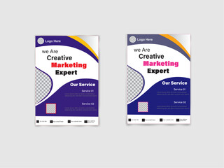 Creative Flyer Layout Modern Business Corporate Brochure Flyer Design Template with A4 size and Read Color.	
