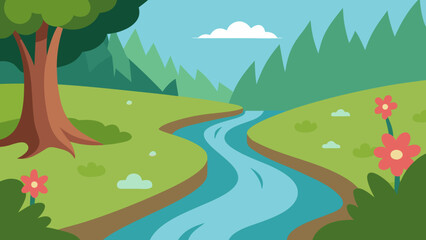 Obraz premium landscape with trees