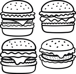 Delicious Food Sketch Illustration