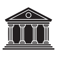 Obraz premium Classic Government Building Silhouette