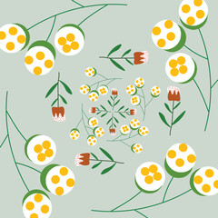 Seamless floral wallpaper background for fabric print background vector file