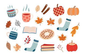 Cozy Autumn Collection: A delightful assortment of fall-themed illustrations, capturing the essence of the season with a warm, inviting aesthetic.