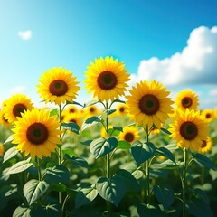 Obraz premium Sunflower Golden Morning