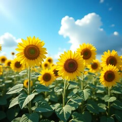 Obraz premium Sunflower Golden Morning