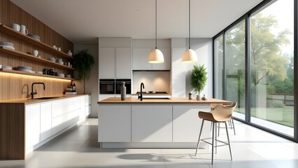 Modern Kitchen Interior with Clean and Elegant Design